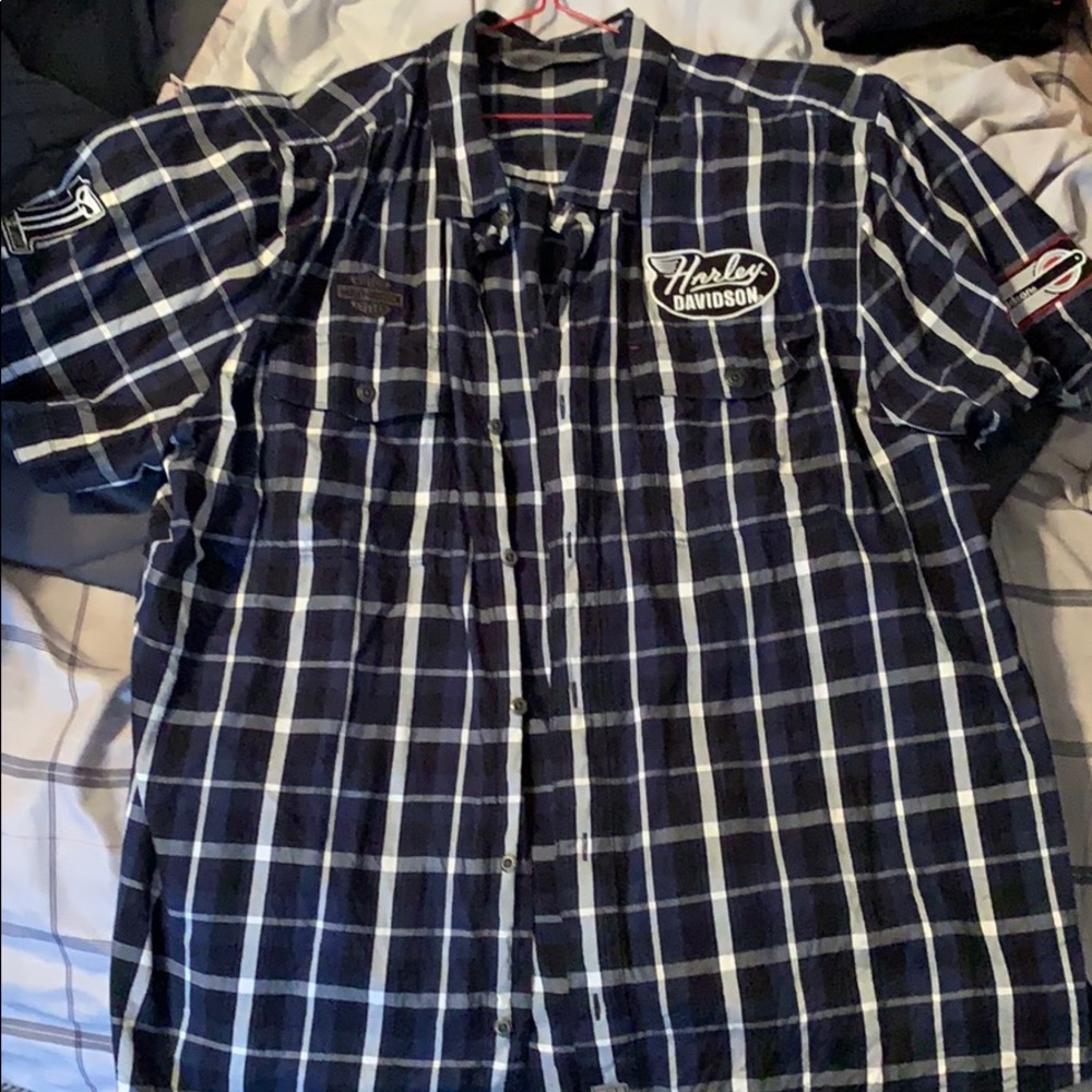 Men’s 2xl button up short sleeve Harley Davidson